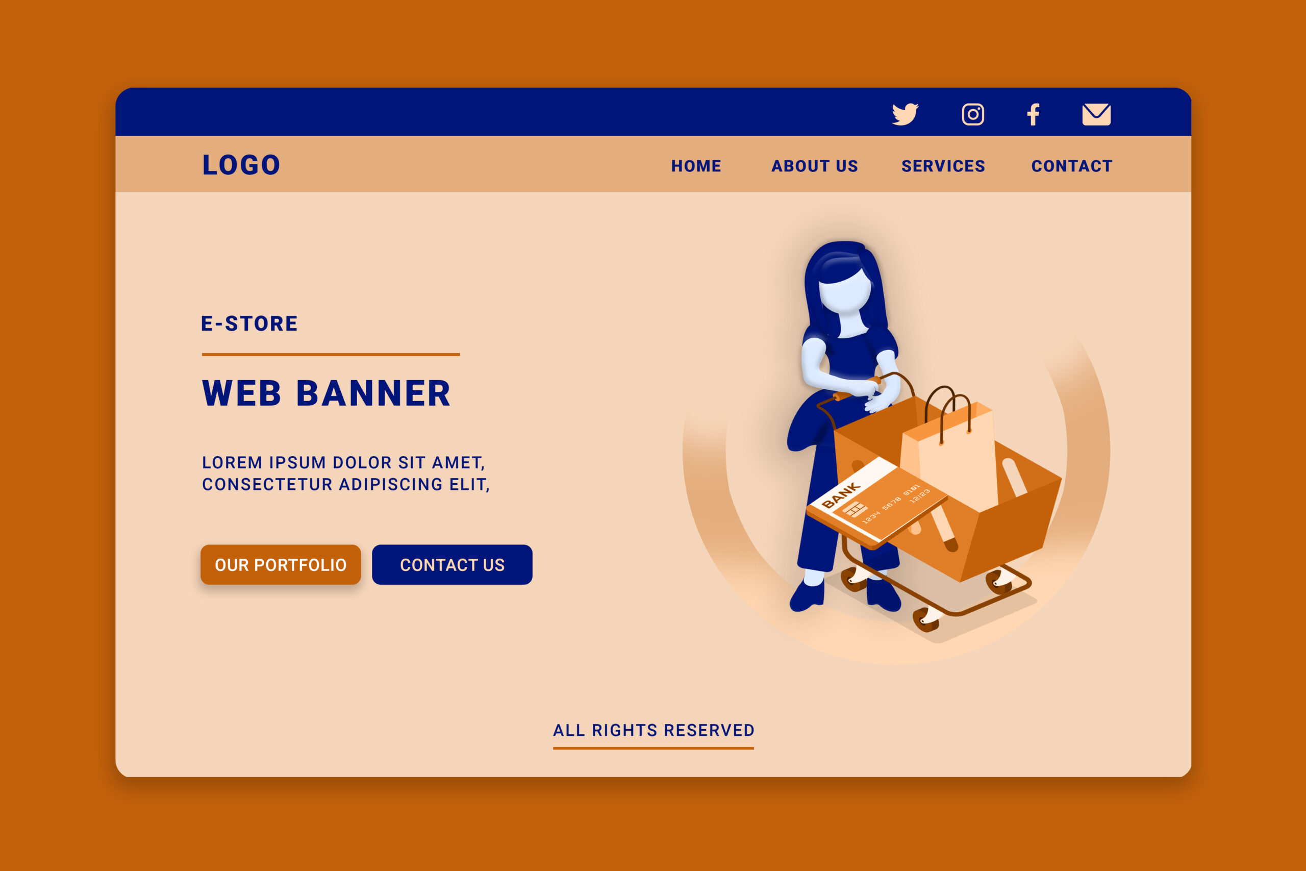 Website layout for e-commerce